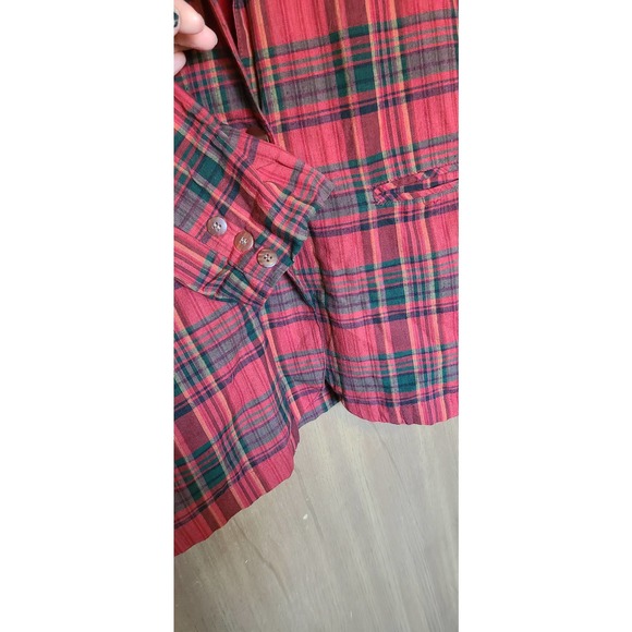 vintage Holiday Plaid Cotton casual Blazer M Woman's Style to go - Picture 3 of 3